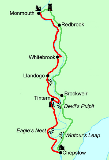 Wye Valley Short Break: Return Route from Monmouth
